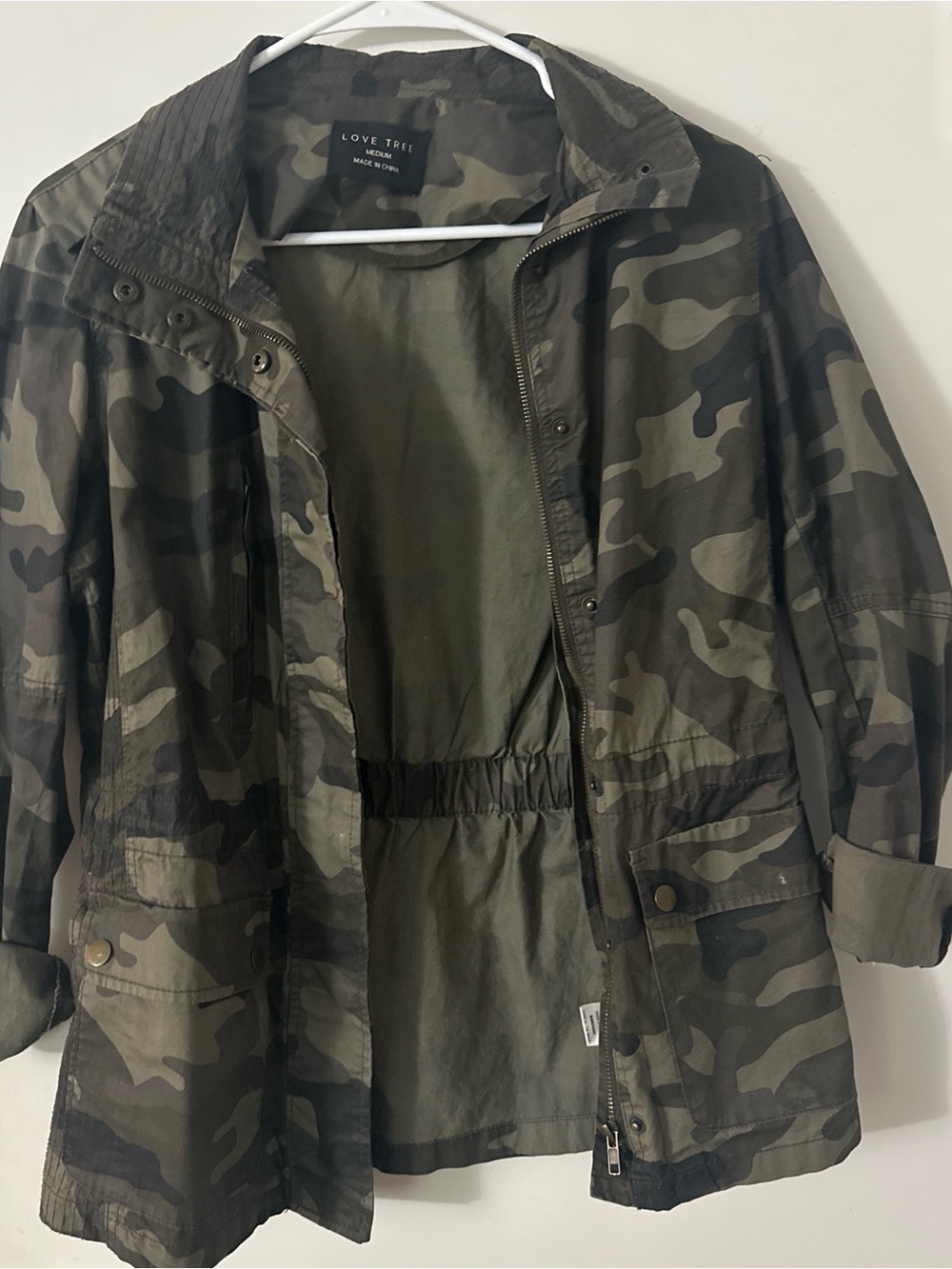 Love Tree Camo Jacket - Olive & Dark Green
